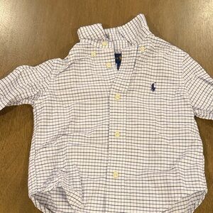 Polo by Ralph Lauren Kids Blue and White Plaid Shirt